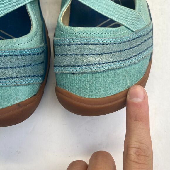 Keen Mary Jane Hiking Shoes Womens Size US6.5/37 Blue Green Walking Boho Hippie - Picture 8 of 16